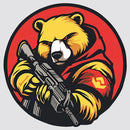 Soldier Bear Sticker Self-adhesive Customizable Sunproof for Laptop Refrigerator