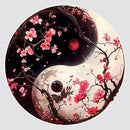 Tai Chi Cherry Blossom Stickers Self-adhesive for Window Thermos Refrigerator