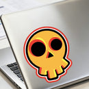 Skull Stickers Customizable Personalized No bubbles for Luggage Laptop Window