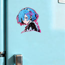 Anime Girl Stickers Sunproof Waterproof Self-adhesive for Thermos Refrigerator
