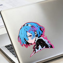 Anime Girl Stickers Sunproof Waterproof Self-adhesive for Thermos Refrigerator