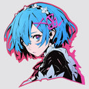 Anime Girl Stickers Sunproof Waterproof Self-adhesive for Thermos Refrigerator