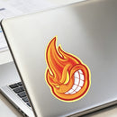 Angry Flames Sticker No bubbles Customizable for Laptop Refrigerator Motorcycle