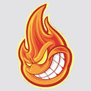 Angry Flames Sticker No bubbles Customizable for Laptop Refrigerator Motorcycle