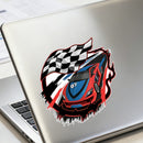 Race Track Car Stickers No bubbles Sunproof for Refrigerator Motorcycle Wall