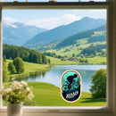 Mountain Bike Themed Stickers Self-adhesive Sunproof for Luggage Window Wall