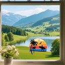 Beach and Sunset Stickers Vinyl Waterproof Sunproof for Window Refrigerator