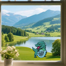 Blue Dinosaur Sticker Waterproof No bubbles Personalized for Motorcycle Window