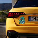 Blue Dinosaur Sticker Waterproof No bubbles Personalized for Motorcycle Window