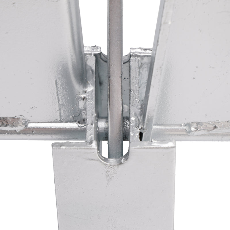 Kit Galvanized Boat Anchor 13Lbs Sliding Anchor & Chain & Rope Silver For Boat