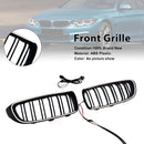 2014-2020 Fit BMW F32 F33 F36 F82 Black Front Kidney Grille Grill Dual Slat