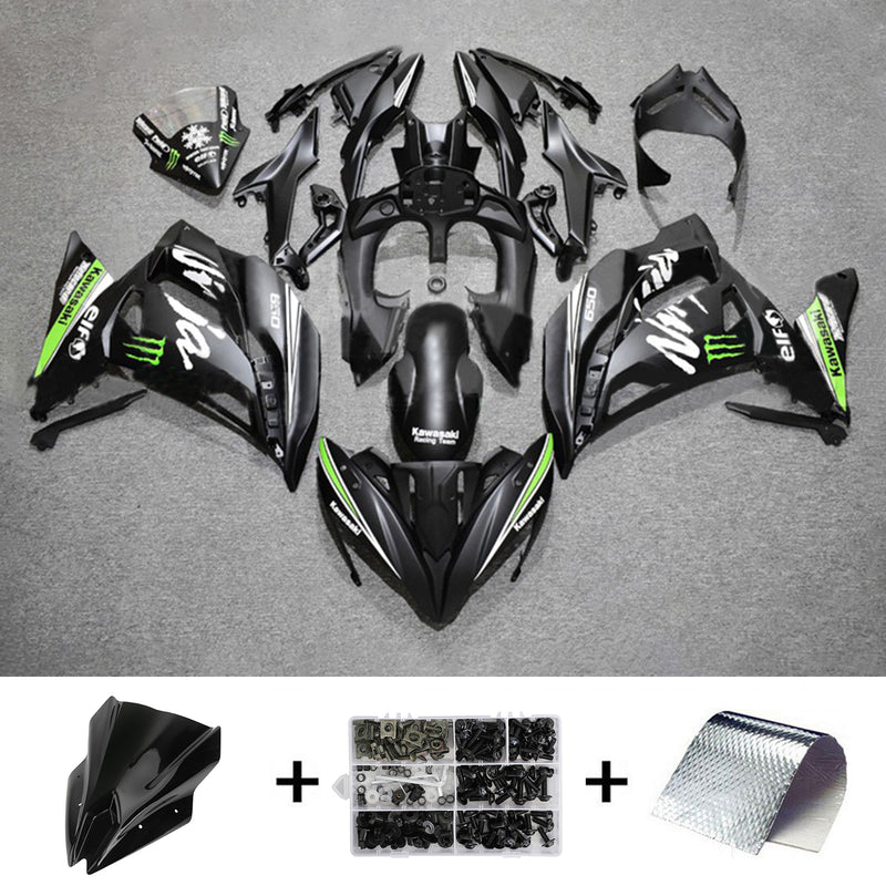 Amotopart Kawasaki ER6F/Ninja650R 2017-2019 Fairing Kit Bodywork Plastic ABS