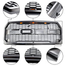 ABS Front Bumper Grill Grille Fit Ford F150 2015-2017 Raptor Style W/ LED