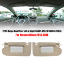 2PCS Beige Sun Visor Left & Right 96401-3TA2A 96400-3TA2A For Nissan Altima 2013-2018