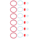 6PCS Fuel Injectors Seal O-Ring Kit Fit Caterpillar Fit CAT C15/3406E External