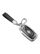 Aluminum Alloy TPU Silvery Car Key Case Cover With Buckle For Ford