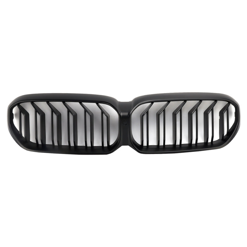Matte Black Dual Slats Front Kidney Grille For BMW G30 G31 LCI 2021-2024