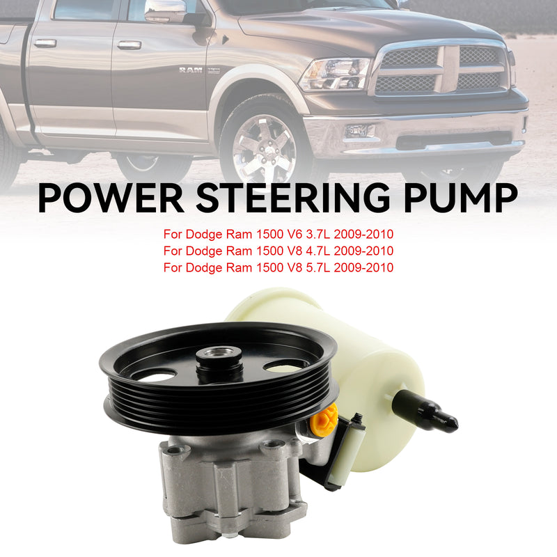 Dodge RAM 1500 2009-2010 Power Steering Pump w/ Pulley & Reservoir
