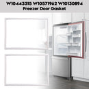 2 Pcs W10443315 Freezer Door Gasket for Kenmore Refrigerator W10571962 W10130894