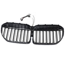 Double Slat Gloss Black Front Grill Grille Fit BMW 7 Series G11 G12 2019-2022