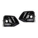 Black Front Fog Lamp Grille Grill Cover Fit Audi Q5 SQ5 S-Line 2021-2025