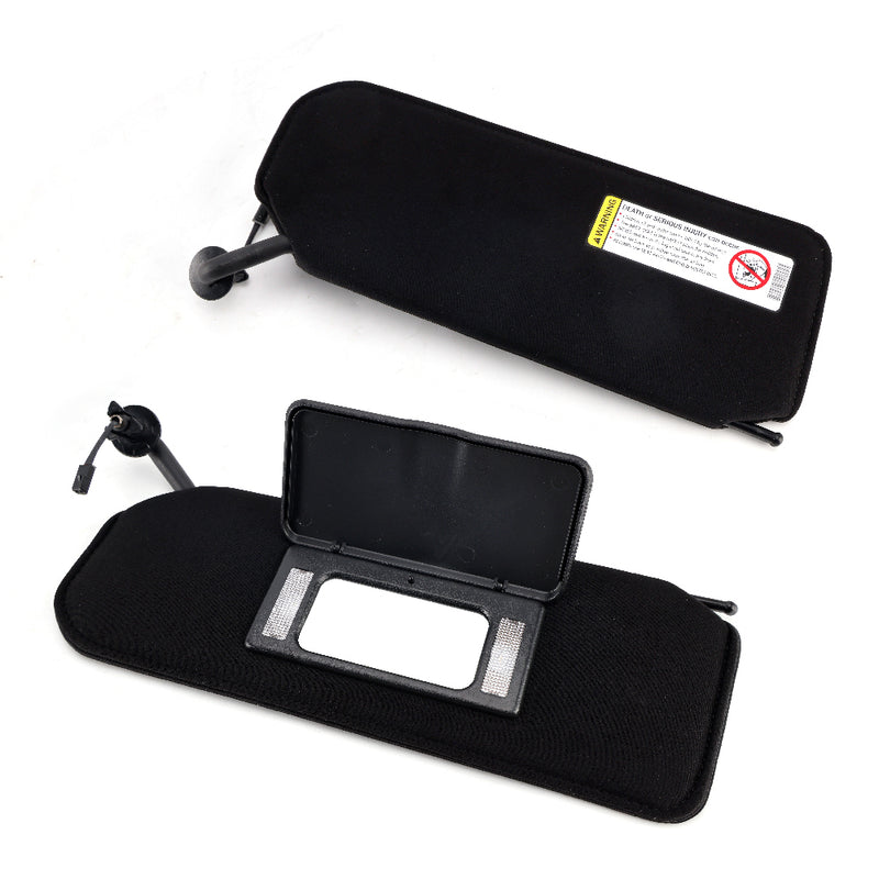 1997-2004 Corvette C5 10442033 10442034 Sun Visor Vanity Mirror Black SunVisors Pair Shaded