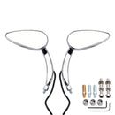 Chrome Custom Dynamics LED Turn Signal Mirrors For Sportster XL 1200 883 1990-Up