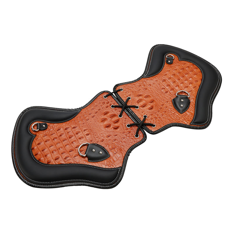 Pair Cnc Heat Shield Saddle Protector Blackb For Harley Flhx  Fxdls Xl Sportster Brown