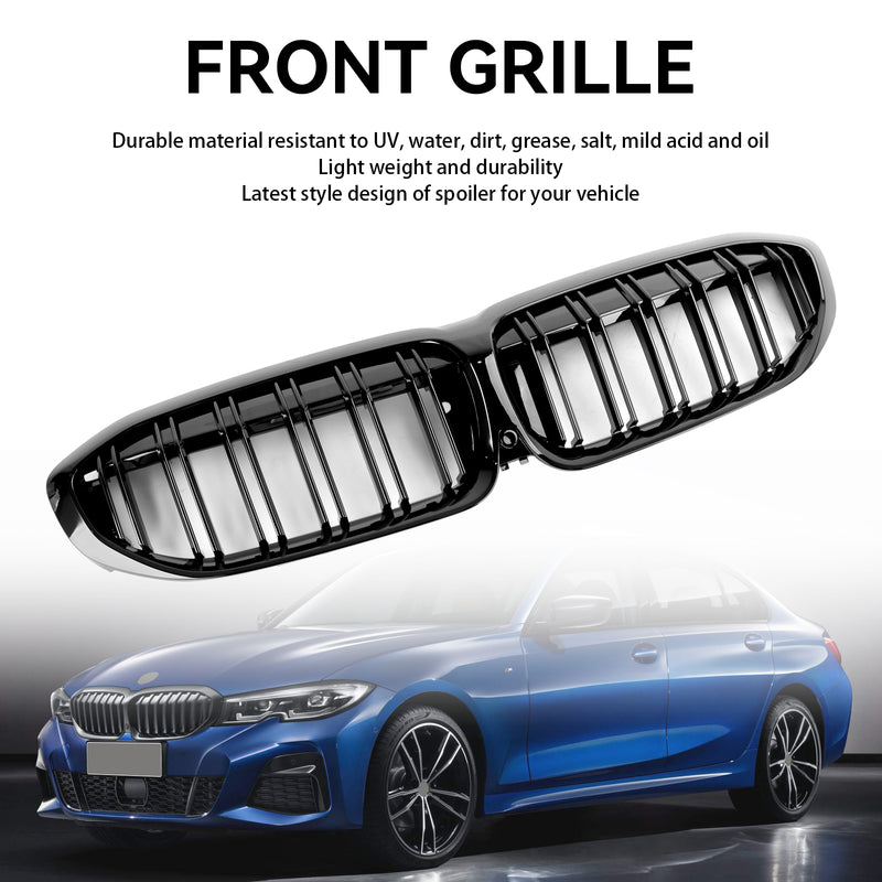 BMW 3 Series G20 2019-2022 Black Dual Slat Kidney Grille Grill 51138072085
