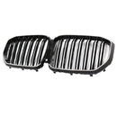 Double Slat Black Front Kidney Grille Fit BMW X5 G05 2019-2022 M-Performance