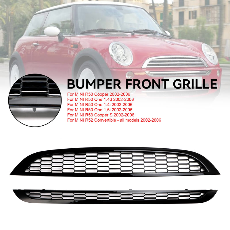 Mini Cooper R50 R52 R53 2002-2006 2PCS Honeycomb Mesh Front Grill Grille