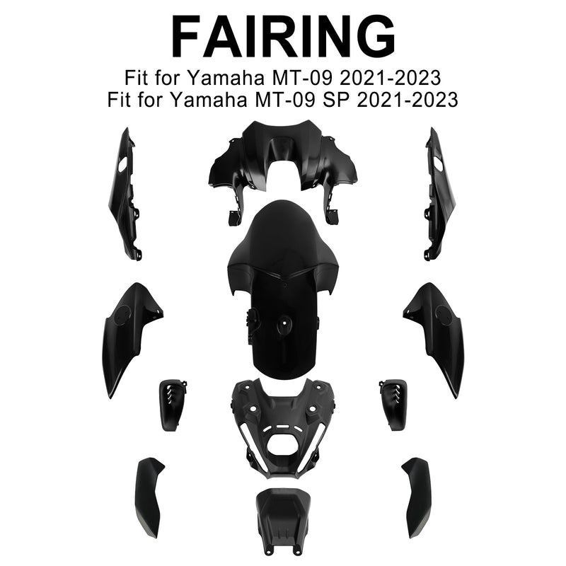 Yamaha MT-09 / MT-09 SP 2021-2023 Bodywork Fairing Injection Unpainted