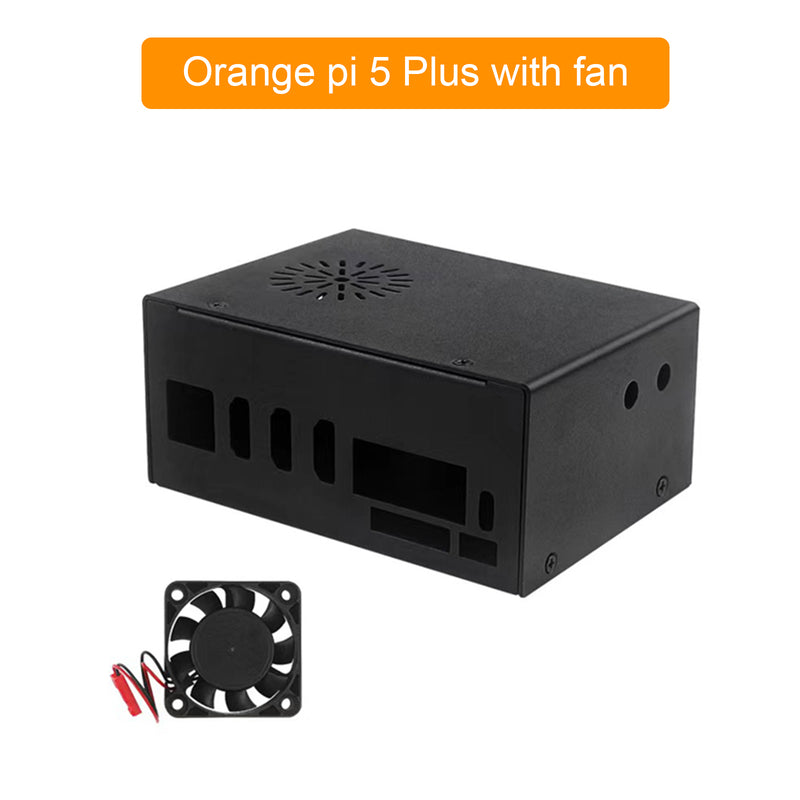 Orange pi 5 Plus metal cooling case with fan and external antenna WIFI