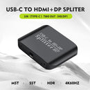 Type-C to HDMI+DP 1x2Laptop Splitter MST Two-Screen Display One Input Two Output