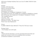 2PCS Xenon Headlight Headlamp Clear Lens Cover For BMW 3 E90 E91 Sedan 2005-2012