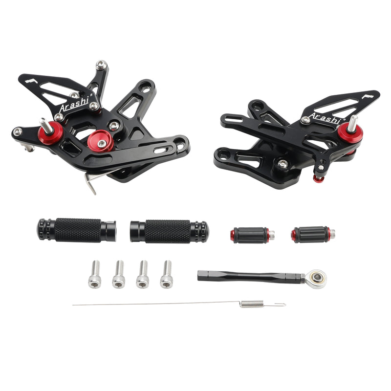 ALUMINUM ADJUSTABLE REAR SET REARSET FOR KAWASAKI ZX636 NINJA ZX-6R 2021-2024