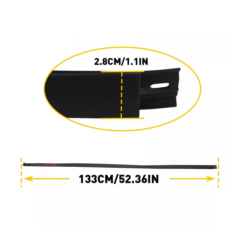 2PCS Roof Drip Molding Trim Left & Right Side Rubber For Toyota Tundra