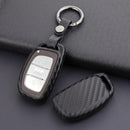 Leather Silicone Car Key Case Cover With Buckle For Hyundai