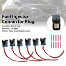 6PCS Fuel Injector Connector Pigtail Plug Wiring Harness Fit Ford Fit Chevy