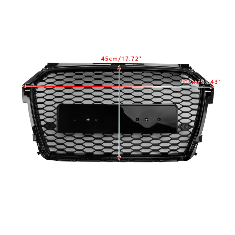 RS Style Honeycomb Bumper Grille Fit Audi A1 S1 8X Facelift 2016-2019 Black