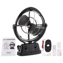 12V/24V Auto-Sensing Low-Power Draw Fan For Boats and RV Black