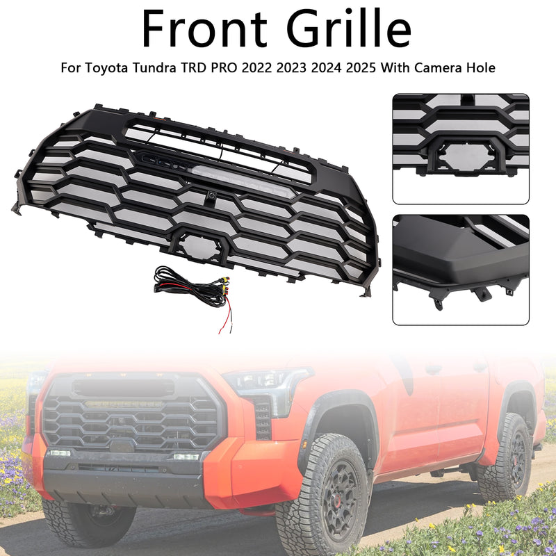 Matte Black Front Grill Grille 53101-0C220 Fit Toyota Tundra 2022-2025 TRD PRO