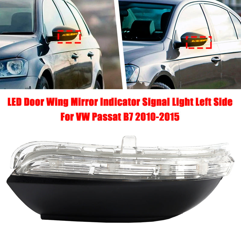 Door Wing Mirror Indicator Signal Light Left Side For VW Passat B7 2010-2015