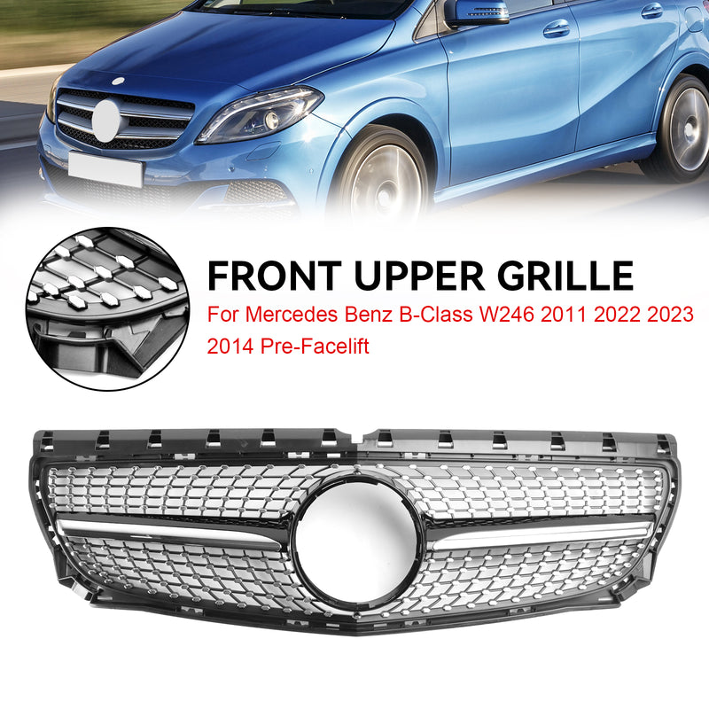 Front Radiator Grille Fit Mercedes B-Class W246 B160 2011-2014 Diamond