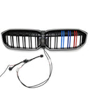 BMW 3 Series G20 G28 2023-2024 M Double Line Black Front Kidney Grille Mesh