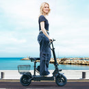 400W Electric Scooter for Adult with Seat 10" Commuter Electric Scooter with Carry Basket Up to 25 20MPH 25Miles Range