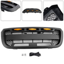 Matt Black Front Bumper Grill Grille Fit Ford Ranger 2004-2011 With LED Light