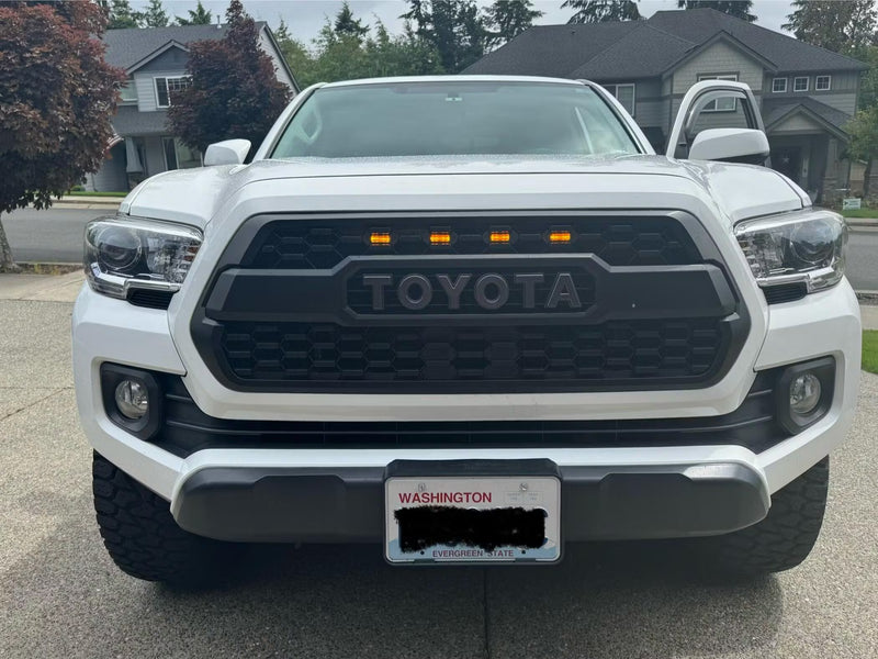 With LED Lights 2016-2023 Tacoma Trd Pro Grille Generic