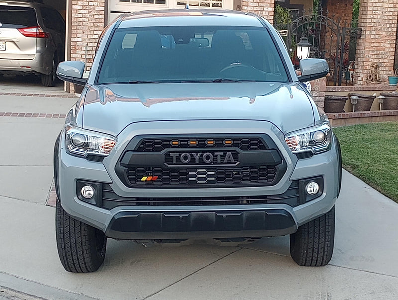 With LED Lights 2016-2023 Tacoma Trd Pro Grille Generic