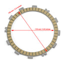 Clutch Friction Plate Kit for Kawasaki EX250 Ninja 250 2008-2012 13088-0038